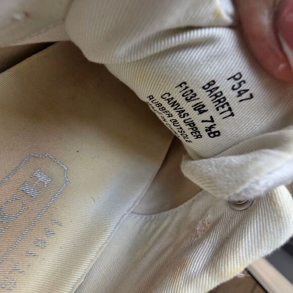 COACH Barrett Signature C Sneakers in White Tan Women's Size 7.5B Classic Skater - Picture 16 of 16